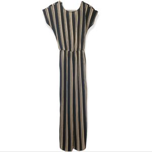 Ambiance Apparel Womens Size S Multicolor Striped Wide Leg Jumpsuit